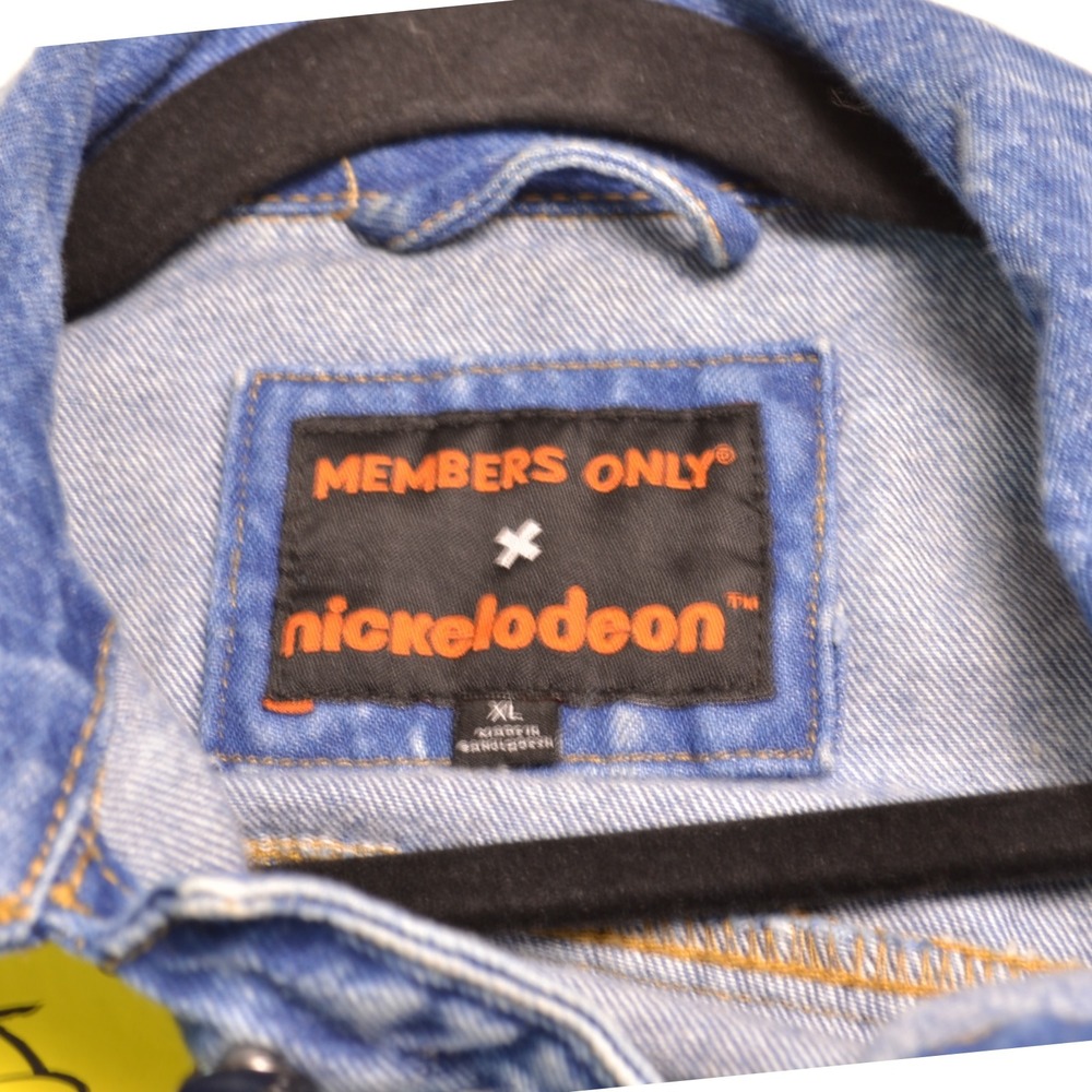 Members Only Nickelodeon Spongebob Denim Jacket XL Jean Cartoon - Picture 3 of 7